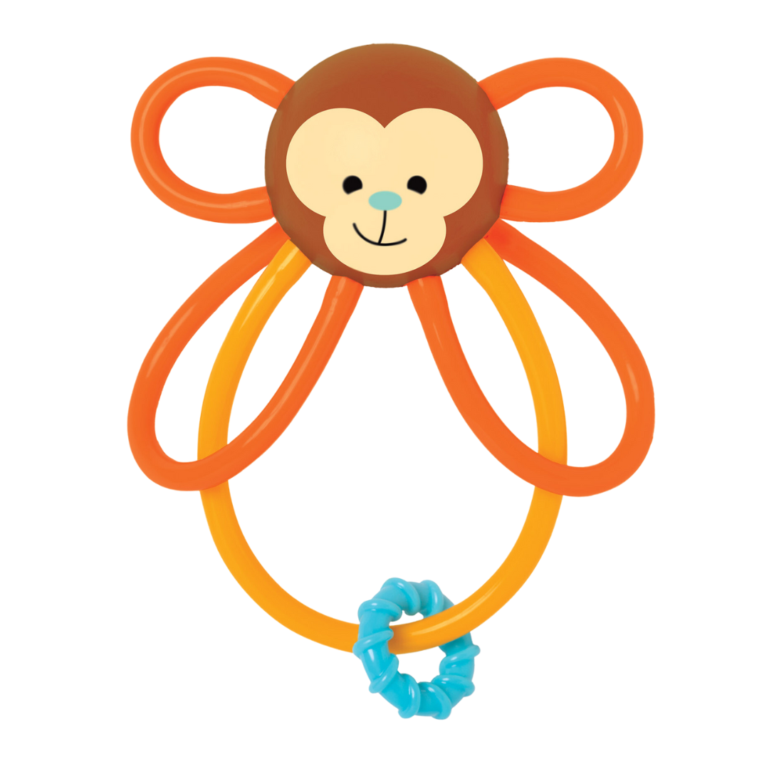 Baby Monkey Sensory Rattle Manhattan Toy Winkel Rattle Busy Baby