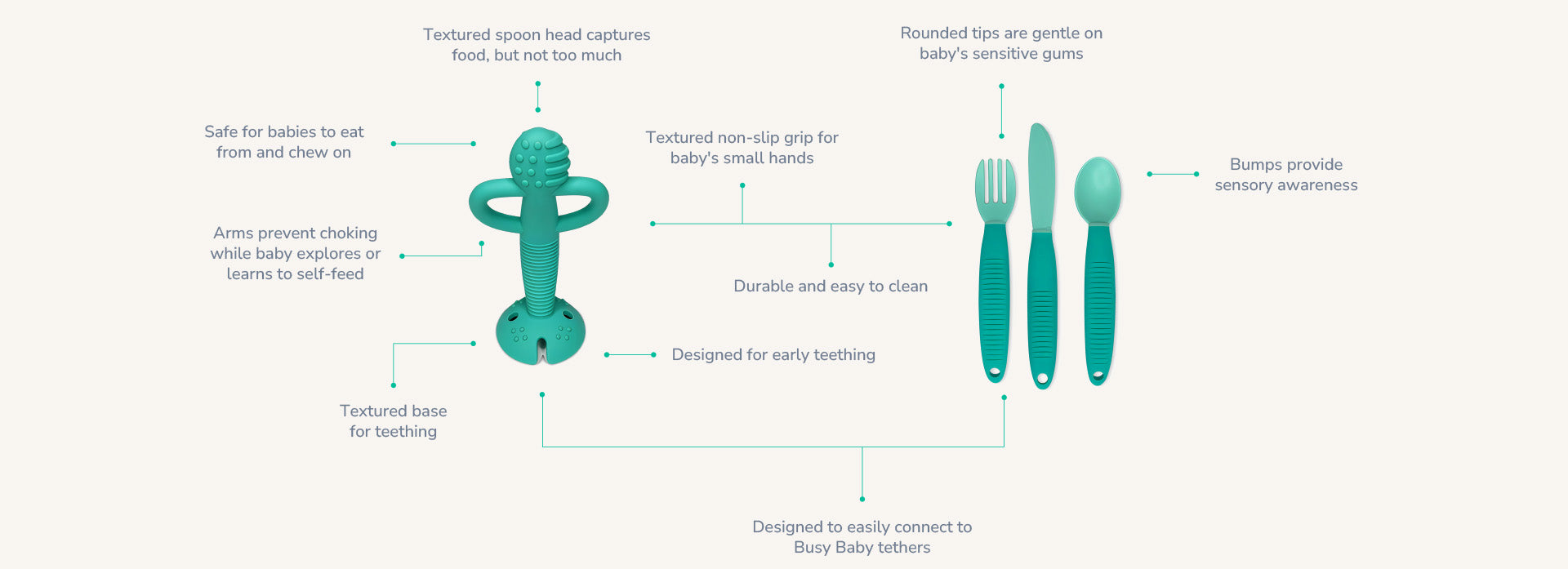 Busy Baby Spearmint Utensils