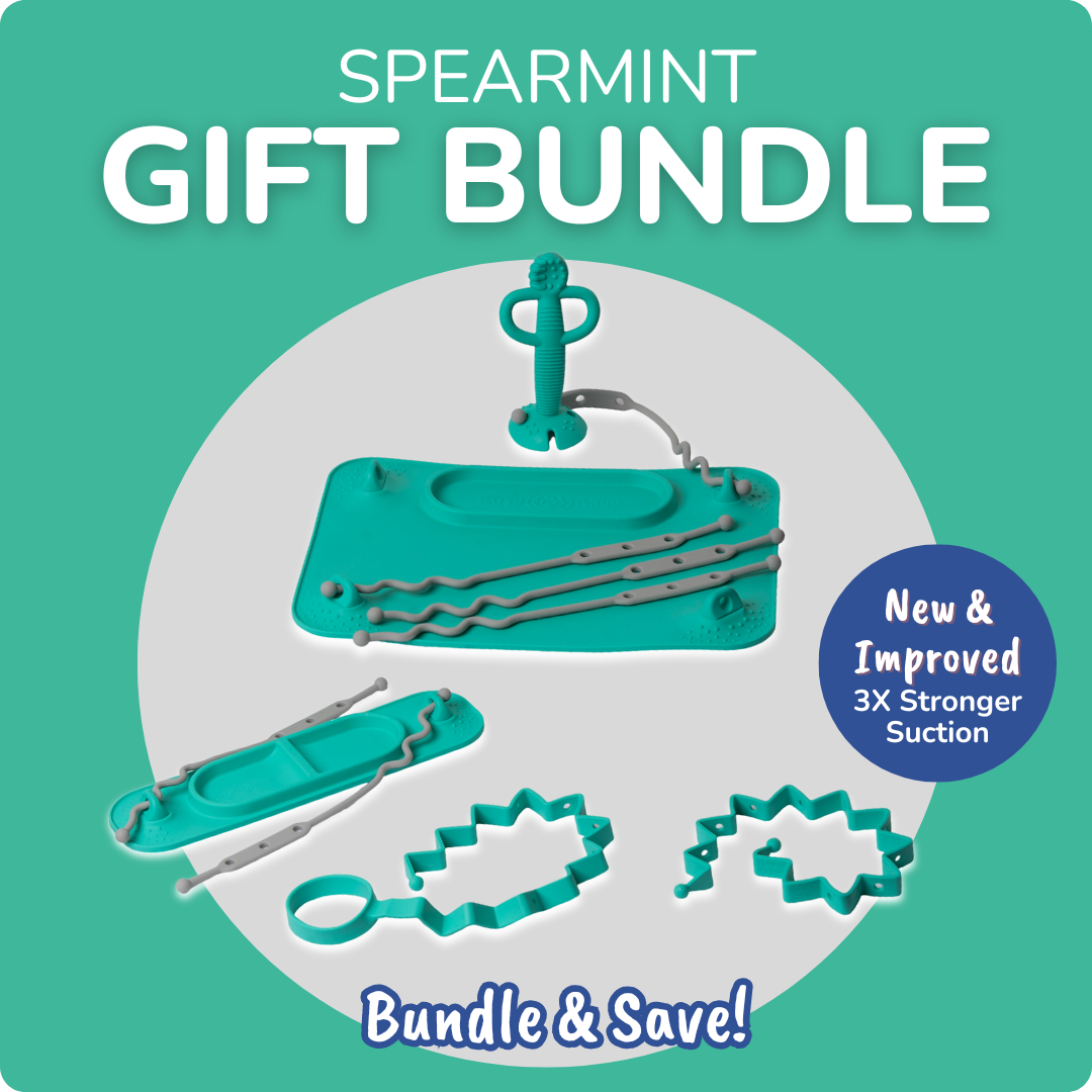 Spearmint Baby Shower Gift Set | Busy Baby Mat, Teething Spoon  display picture 1