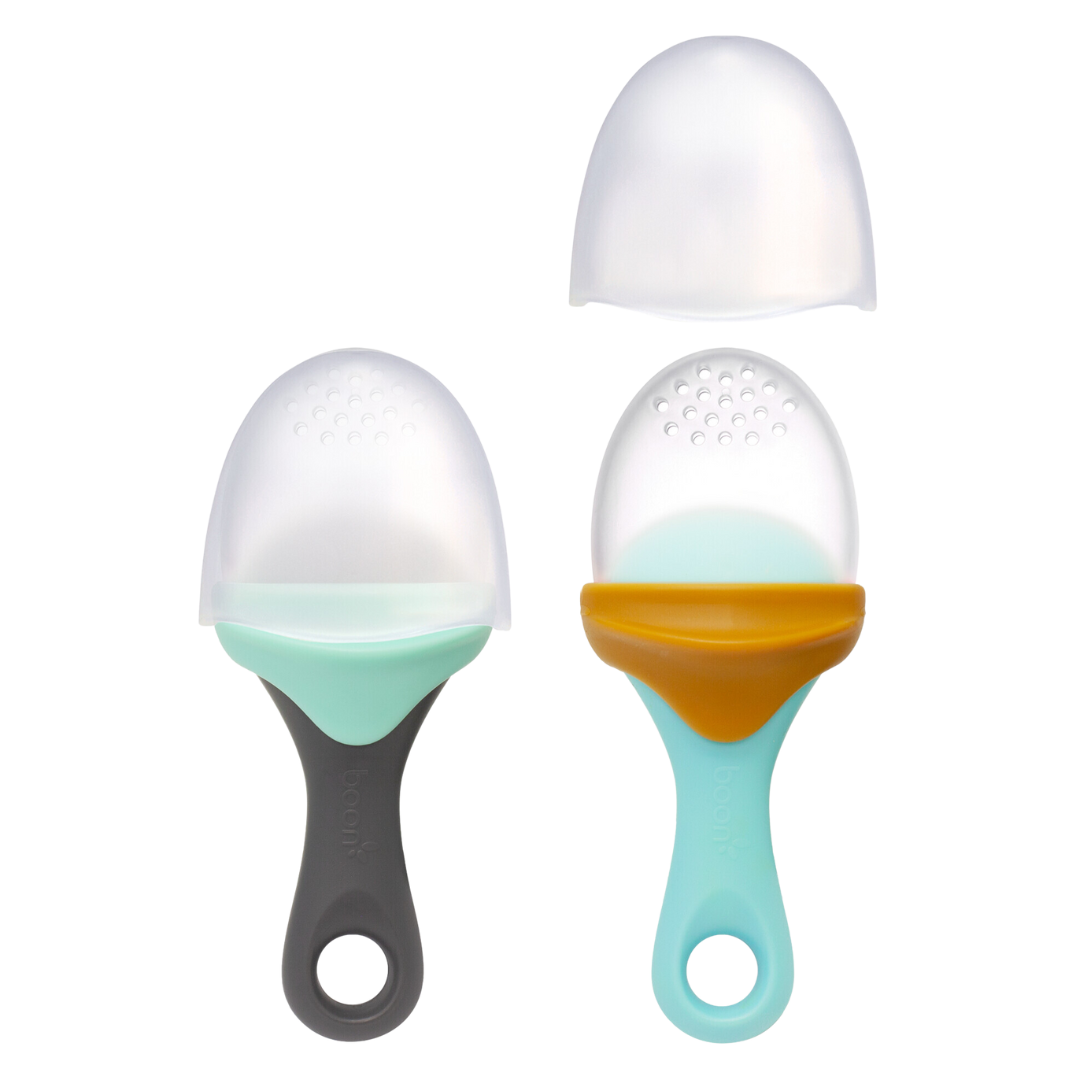Busy Baby Teething Spoon - 2-in-1 Teether and Training Spoon for Teething  Babies and Toddlers to Master Self Feeding - Dishwasher Safe - BPA Free 