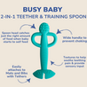 2-in-1 Teether & Training Spoon SPEARMINT